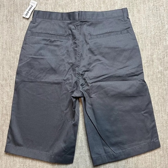 NEW Old Navy Shorts Boy's Size 14 Gray Chino short Adjustable Waist - Picture 3 of 9